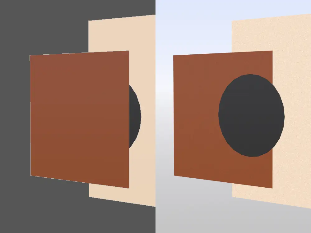 RayTraceノードを使って隠れているものを透過表示