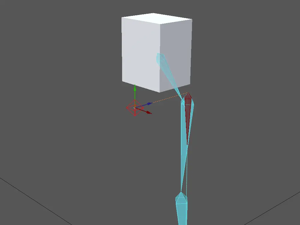 極ベクトルを適用した足ボーン